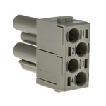 HARTING Heavy Duty Power Connector Module, 40A, Female, Han-Modular Series, 4 Contacts