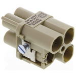 HARTING Heavy Duty Power Connector Insert, 40A, Female, Han-Modular Series, 3/0 Contacts