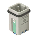 HARTING Heavy Duty Power Connector Insert, 10A, Male, Han A Series, 4 Contacts