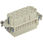 HARTING Heavy Duty Power Connector Insert, 40A, Female, Han-Com Series, 12 Contacts
