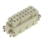 HARTING Heavy Duty Power Connector Insert, 16A, Male, Han E Series, 24 Contacts