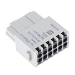 HARTING Heavy Duty Power Connector Module, 10A, Female, Han-Modular Series, 12 Contacts