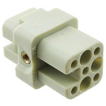 HARTING Heavy Duty Power Connector Insert, 10A, Female, Han D Series, 7 Contacts