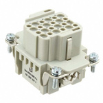 HARTING Heavy Duty Power Connector Insert, 10A, Female, Han DD HMC Series, 24 Contacts