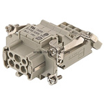 HARTING Heavy Duty Power Connector Insert, 16A, Female, Han ES AV Series, 6 Contacts