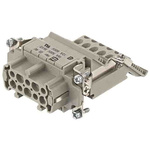 HARTING Heavy Duty Power Connector Insert, 16A, Female, Han ES AV Series, 10 Contacts