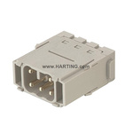 HARTING Heavy Duty Power Connector Module, 16A, Male, Han-Modular Series, 5 Contacts