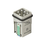 HARTING Heavy Duty Power Connector Insert, 16A, Male, Han Q Series, 5 Contacts