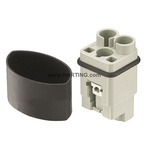 HARTING Heavy Duty Power Connector Insert, 40A, Male, Han Q Series, 2 Contacts