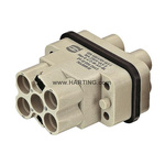 HARTING Heavy Duty Power Connector Insert, 40A, Male, Han Q Series, 6 Contacts