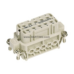 HARTING Heavy Duty Power Connector Insert, 16A, Female, Han A Series, 10 Contacts
