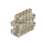HARTING Heavy Duty Power Connector Insert, 10A, Female, Han D Series, 50 Contacts