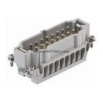HARTING Heavy Duty Power Connector Insert, 16A, Male, Han E Series, 16 Contacts