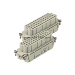 HARTING Heavy Duty Power Connector Insert, 16A, Female, Han EE Series, 46 Contacts