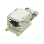 HARTING Heavy Duty Power Connector Module, 10A, Female, Han-Brid Series, 2 Contacts