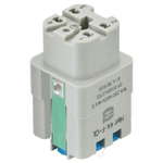 HARTING Heavy Duty Power Connector Insert, 10A, Female, Han A Series, 4 Contacts