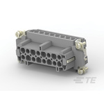 TE Connectivity Heavy Duty Power Connector Insert, 16A, Female, HDC HE Series, 16 Contacts