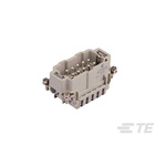TE Connectivity Heavy Duty Power Connector Insert, 16A, Male, HDC HE Series, 10 Contacts