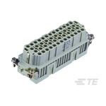 TE Connectivity Heavy Duty Power Connector Insert, 16A, Female, HDC HE Series, 46 Contacts