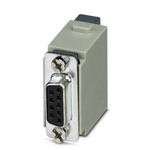 Phoenix Contact Heavy Duty Power Connector Module, 1A, Female, HC-M-DSUB-U Series, 9 Contacts