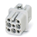 Phoenix Contact Heavy Duty Power Connector Insert, 10A, Male, HC-D07-I-CT-F-42V Series, 7 Contacts