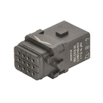 HARTING Heavy Duty Power Connector Insert, 6.5A, Female, Han 1A Series, 12 Contacts
