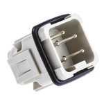 TE Connectivity Heavy Duty Power Connector Insert, 10A, Male, HA Series