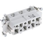 Epic Contact Heavy Duty Power Connector Insert, 35A, Female, H-BS Series, 6 Contacts