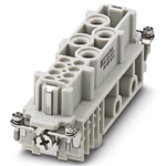 Phoenix Contact Heavy Duty Power Connector Insert, 80A, Female, HC-K 4/8-EBUS Series, 4, 8 Contacts