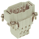 HARTING Heavy Duty Power Connector Insert, 16A, Male, HAN ESS Series, 6 Contacts