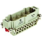 HARTING Heavy Duty Power Connector Insert, 16A, Male, Han Hv E Series, 12 Contacts