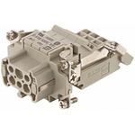 HARTING Heavy Duty Power Connector Insert, 16A, Female, Han E Series, 6 Contacts