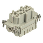 HARTING Heavy Duty Power Connector Insert, 16A, Female, Han E HMC Series, 10 Contacts