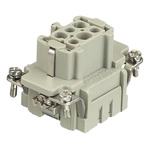 HARTING Heavy Duty Power Connector Insert, 16A, Female, Han E HMC Series, 6 Contacts