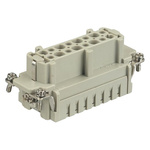 HARTING Heavy Duty Power Connector Insert, 16A, Female, Han E HMC Series, 16 Contacts