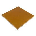 Brown Plastic Sheet, 285mm x 285mm x 16mm, Phenolic Resin, Weave Cotton