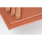 Brown Plastic Sheet, 590mm x 285mm x 0.4mm, Phenolic Resin, Weave Cotton