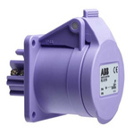 ABB, Easy & Safe IP44 Purple Panel Mount 2P Industrial Power Socket, Rated At 16.0A, 20 → 25 V