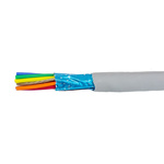 Alpha Wire EcoCable Mini Control Cable, 10 Cores, 0.15 mm², ECO, Screened, 30m, Grey mPPE Sheath, 26 AWG