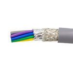 Alpha Wire Control Cable, 15 Cores, Screened, 30m, Grey PVC Sheath, 24 AWG