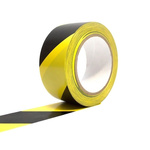 COBA Black, Yellow PVC 50mm Hazard Tape, 33m x