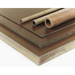Brown Plastic Sheet, 590mm x 285mm x 2mm, Phenolic Resin, Kraft Paper