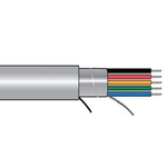 Alpha Wire 5382C Multicore Cable, 2 Cores, 1.12 mm², Screened, 100ft, Grey PVC Sheath, 18
