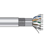 Alpha Wire 6230C Control Cable, 10 Cores, 0.25 mm², Screened, 1000ft, Grey PVC Sheath, 24 AWG