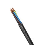 Lapp H05RR-F Control Cable, 2 Cores, 1.5 mm², Unscreened, 100m, Black Rubber Sheath, 16