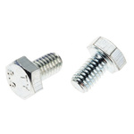 Zinc plated & clear Passivated Steel Hex M6 x 10mm Set Screw