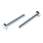 Zinc plated & clear Passivated Steel Hex M4 x 25mm Set Screw