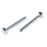 Zinc plated & clear Passivated Steel Hex M5 x 30mm Set Screw