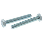Zinc plated & clear Passivated Steel Hex M6 x 40mm Set Screw
