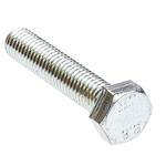 Zinc plated & clear Passivated Steel Hex M8 x 40mm Set Screw
